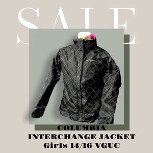 Columbia 14/16 Girls Interchange Jacket Gently Worn Retired Checked Design Nice